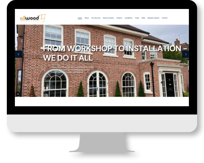 Example 1 - ALL WOOD WINDOWS WEBSITE TRANSFORMATION