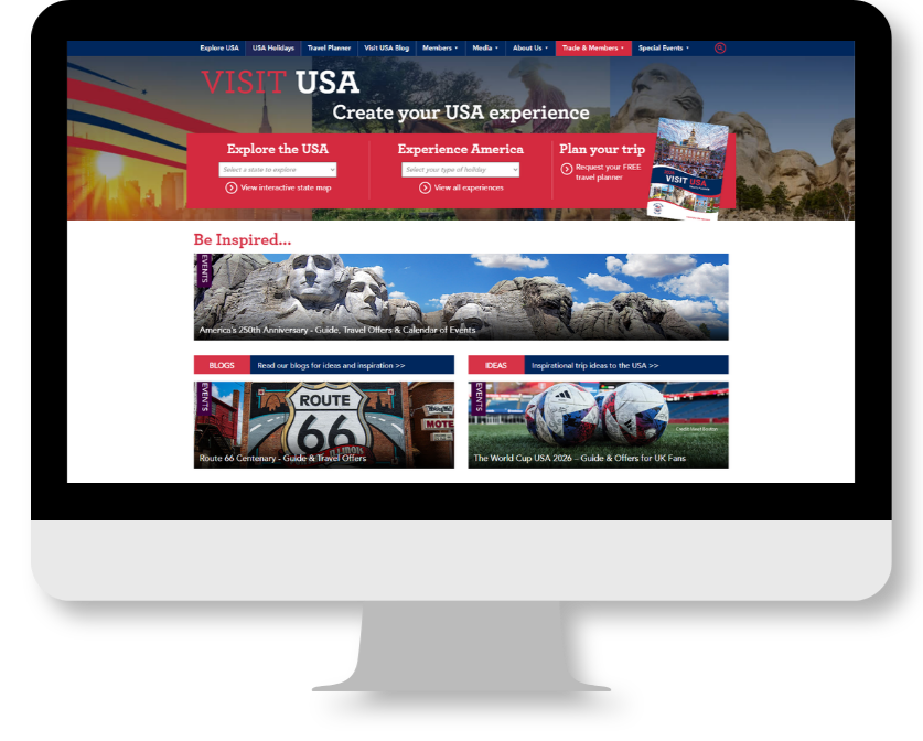 Website Design | Travel Industry | Visit USA