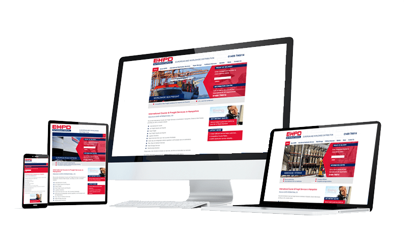 Web Design Portsmouth, Transport & Courier Web Design Example, Web Design by Blended Digital