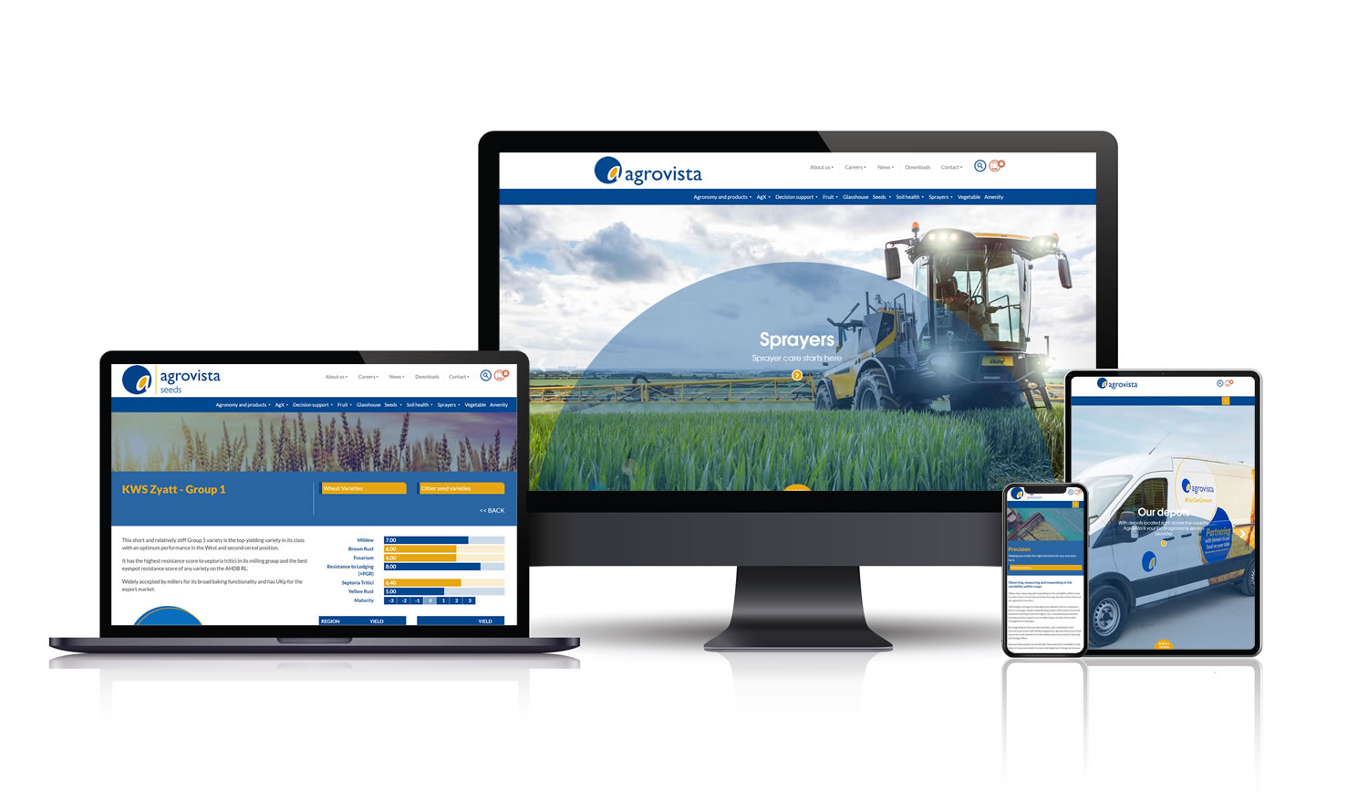 Agricultural website design example