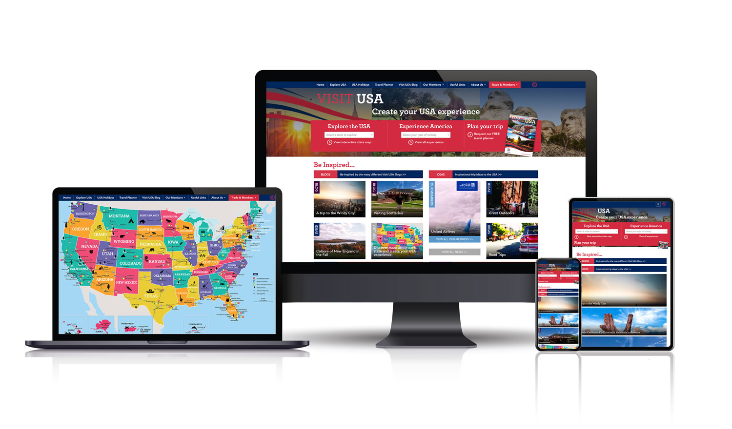 Examples of Visit USA web development